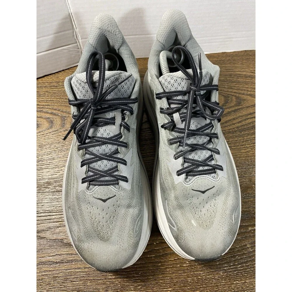 HOKA One One Clifton 10 1162030 GYST Grey /White/Black Mens Size 12 D F27525C